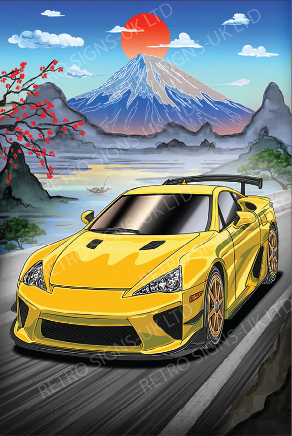 YELLOW LEXUS MOUNTAIN