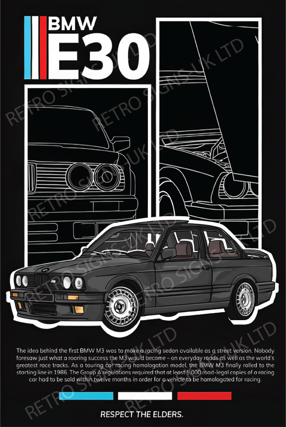 BMW E30 BLACK