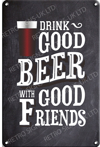 Drinks good beer with good friends black