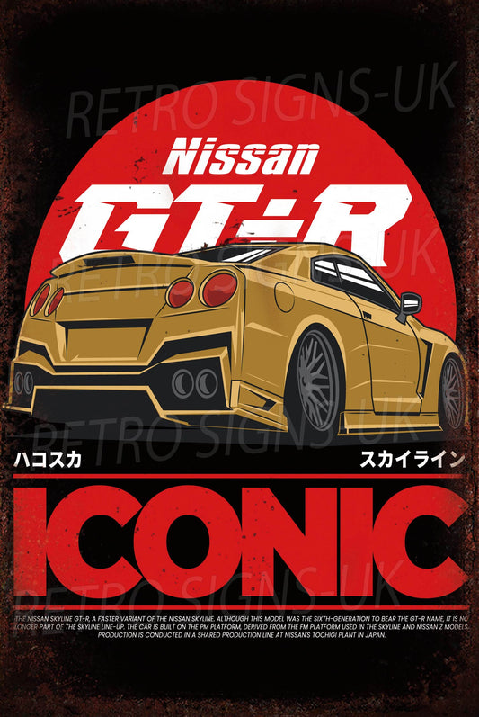 GTR Iconic 20x30cm metal sign
