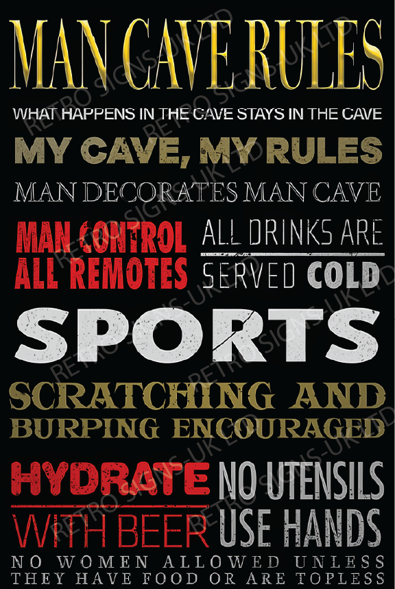 MAN CAVE RULES SPORTS