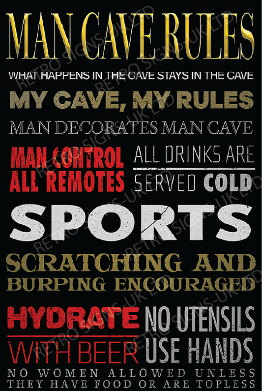 MAN CAVE RULES SPORTS