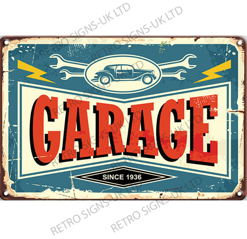 Garage 20x30cm metal sign