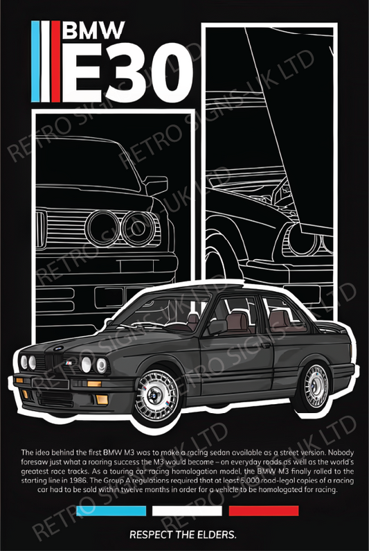 BMW E30 BLACK