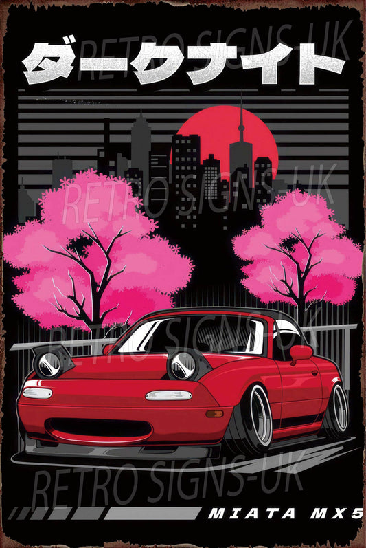 MX5 Miata pink tree