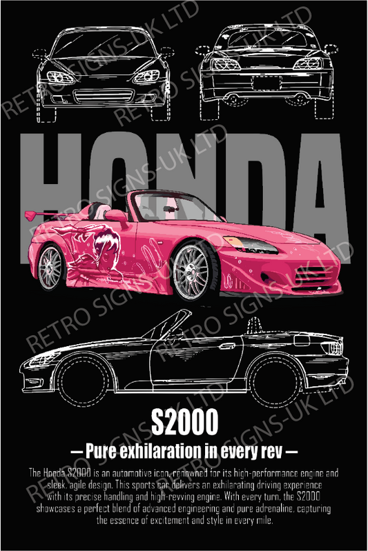 PINK HONDA S2000 SUKI FAST AND FURIOUS