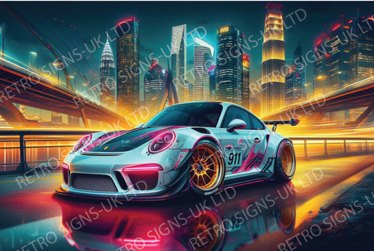 PORSCHE 911 FUTURISTIC CITY