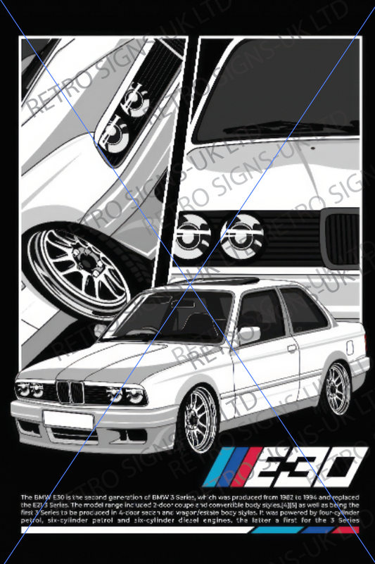 WHITE BMW E30