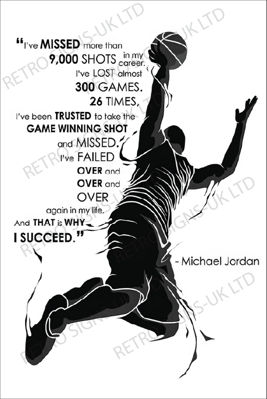 MICHAEL JORDAN QUOTE BLACK AND WHITE