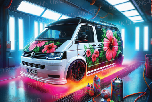 White Transporter Spray Booth Flower