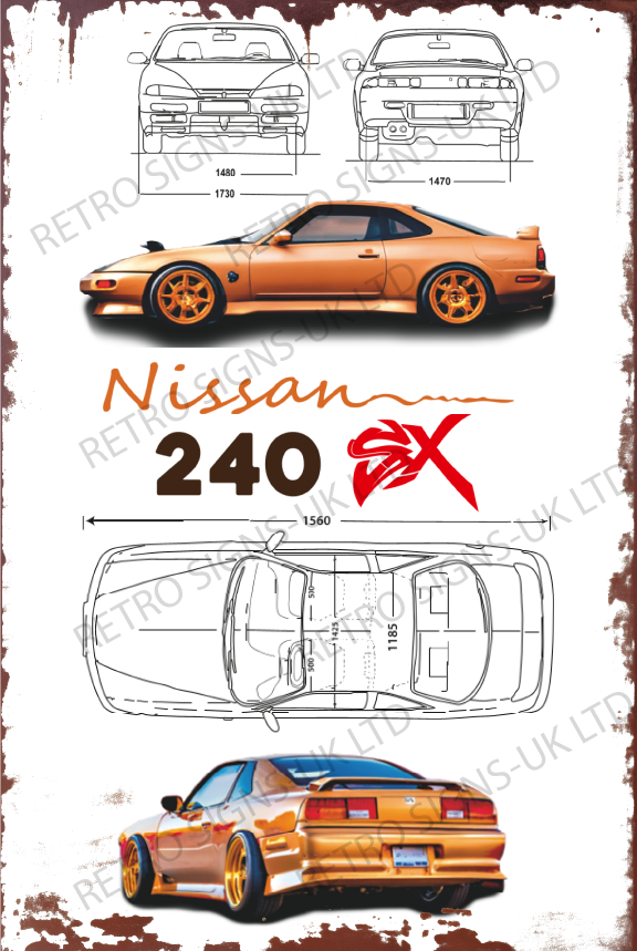 Nissan 240sx Orange Writing