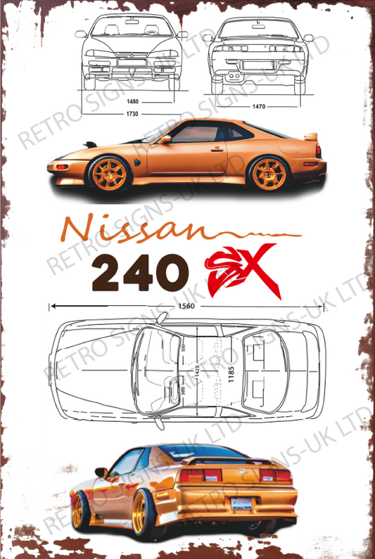 Nissan 240sx Orange Writing