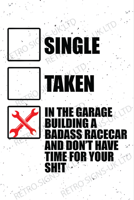 SINGLE TAKEN BUILDING RACECAR