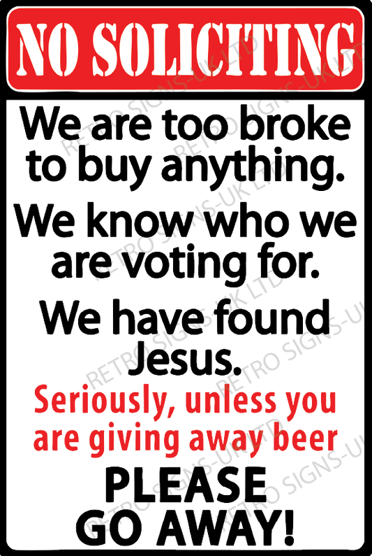 NO SOLICITING